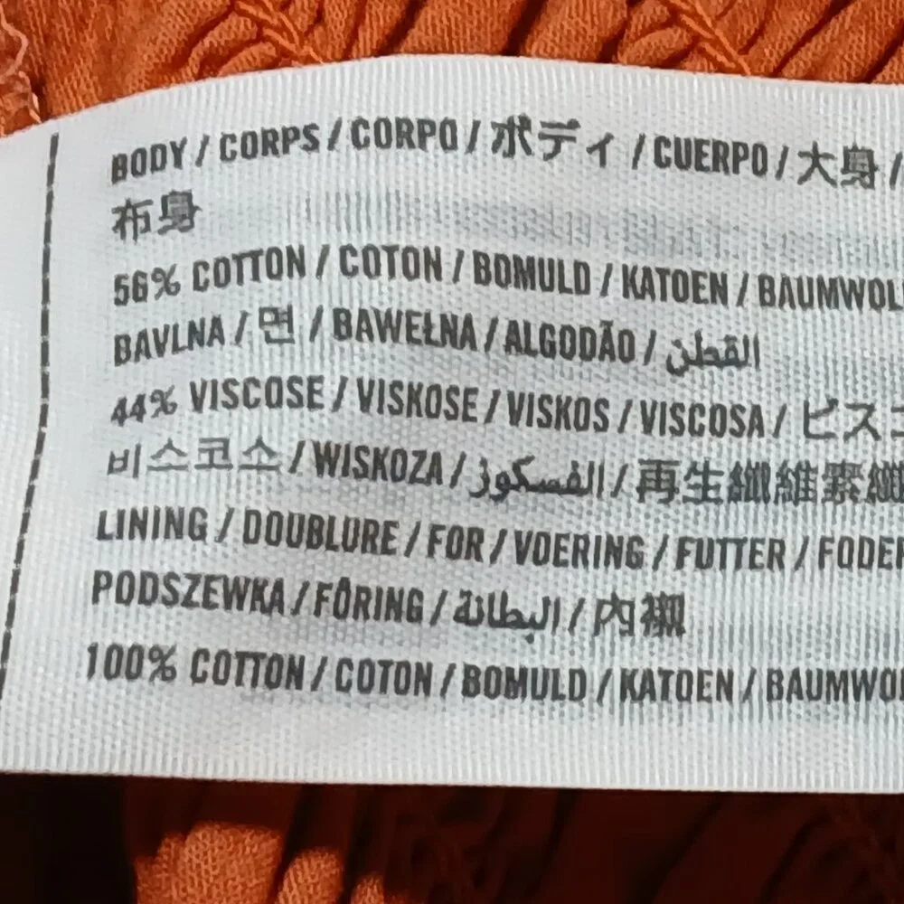 ABERCROMBIE & FITCH Orange Cream Flutter Sleeve Sweetheart Babydoll - Picture 9 of 9